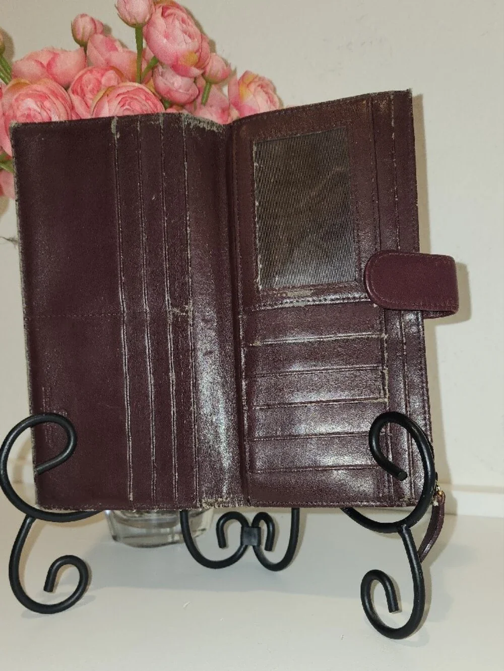 Quilted Burgundy Women's Wallet - Etienne Aigner